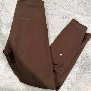 Lululemon Wunder train leggings, size 8, espresso